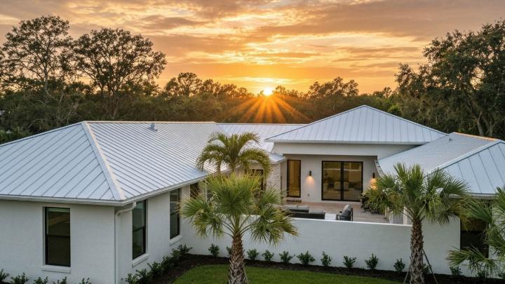 Modern Orlando home with new metal roof